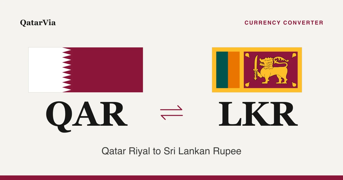 QAR to LKR Qatar Riyal to Sri Lankan Rupee converter