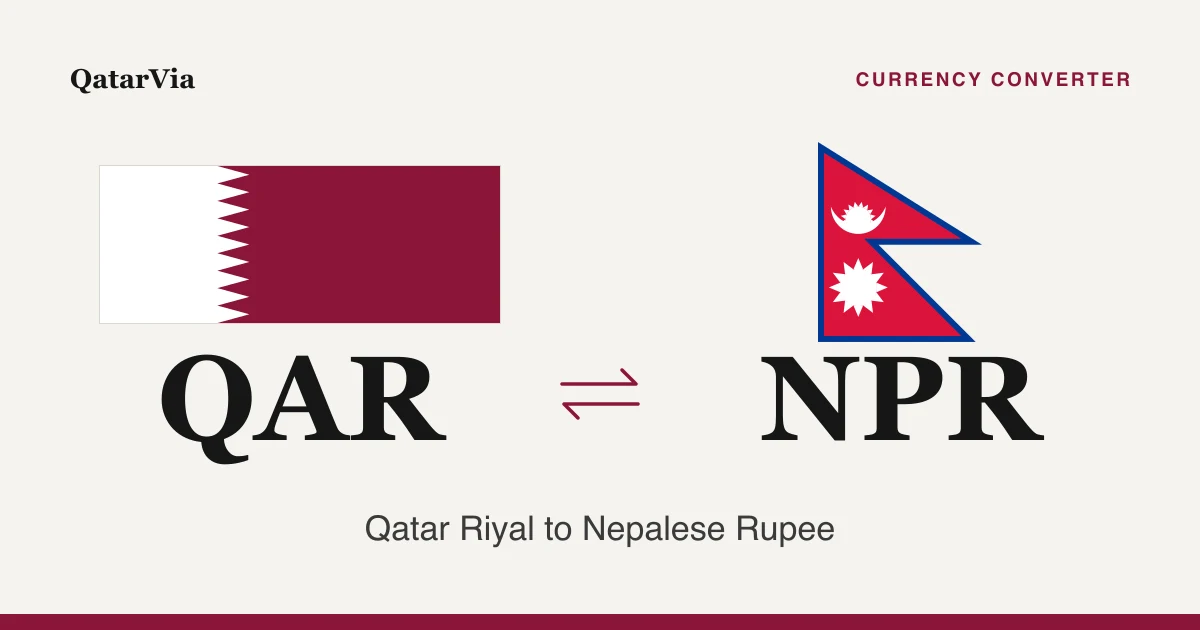 QAR to NPR Qatar Riyal to Nepalese Rupee converter